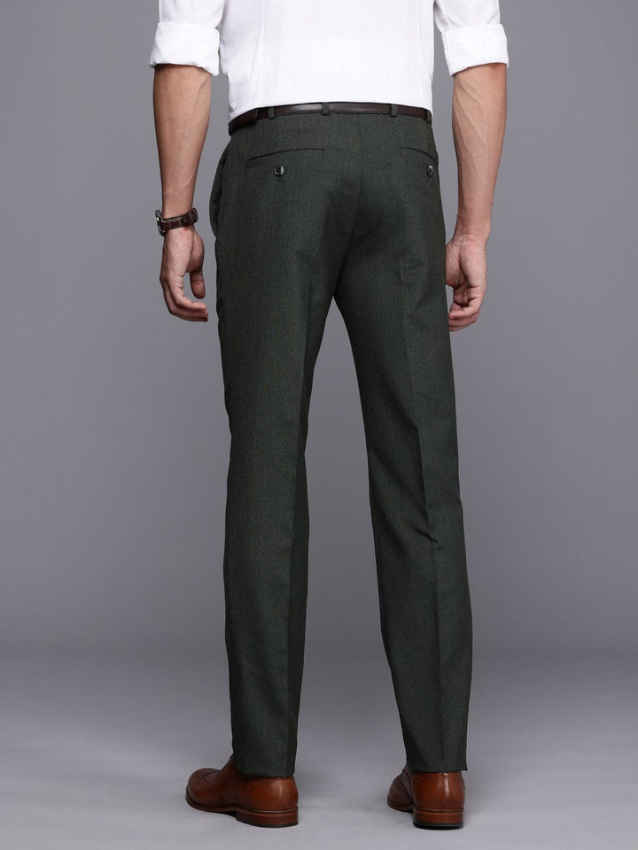 Raymond Men Textured Slim Fit Formal Trousers