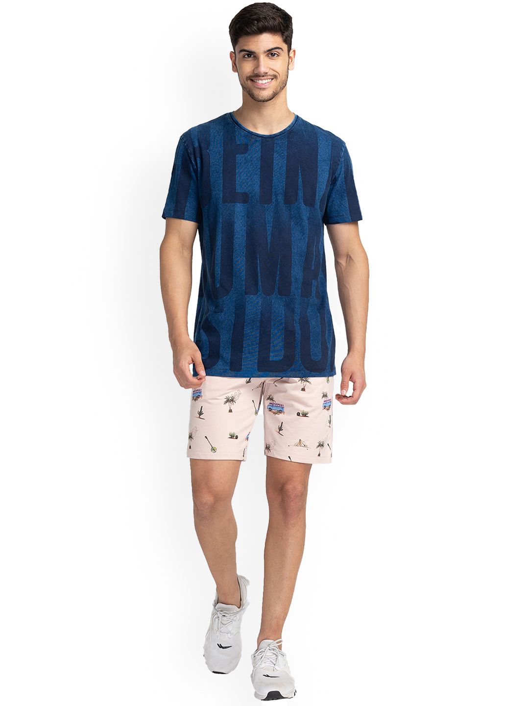 Being Human Men Conversational Printed Cotton Regular Shorts