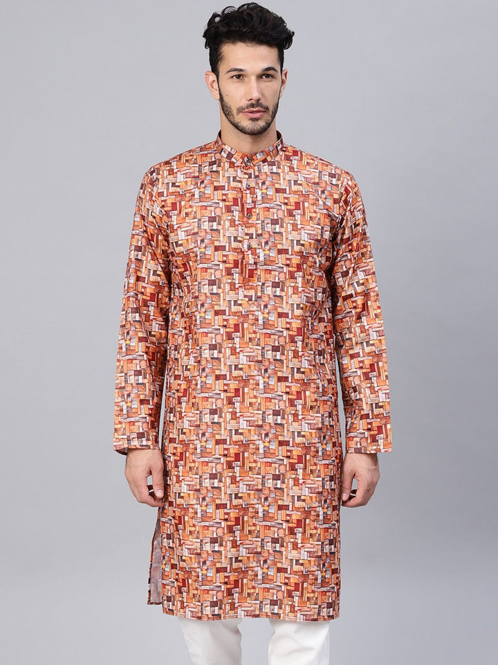 SOJANYA Lelaki Multicolored Printed Straight Kurta