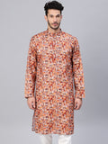 SOJANYA Lelaki Multicolored Printed Straight Kurta