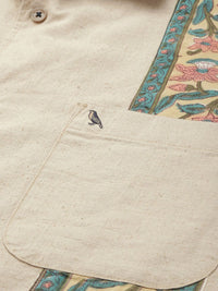 Mr Bowerbird Cotton Linen Applique Detailed Casual Shirt