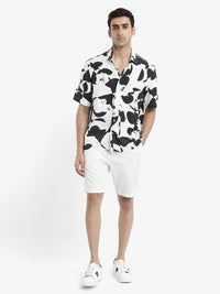 RARE RABBIT Men Talitha Boxy Opaque Printed Shirt