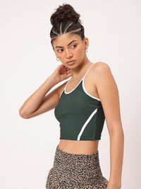 DressBerry Biker Chic Rib Knit Cami Crop Top