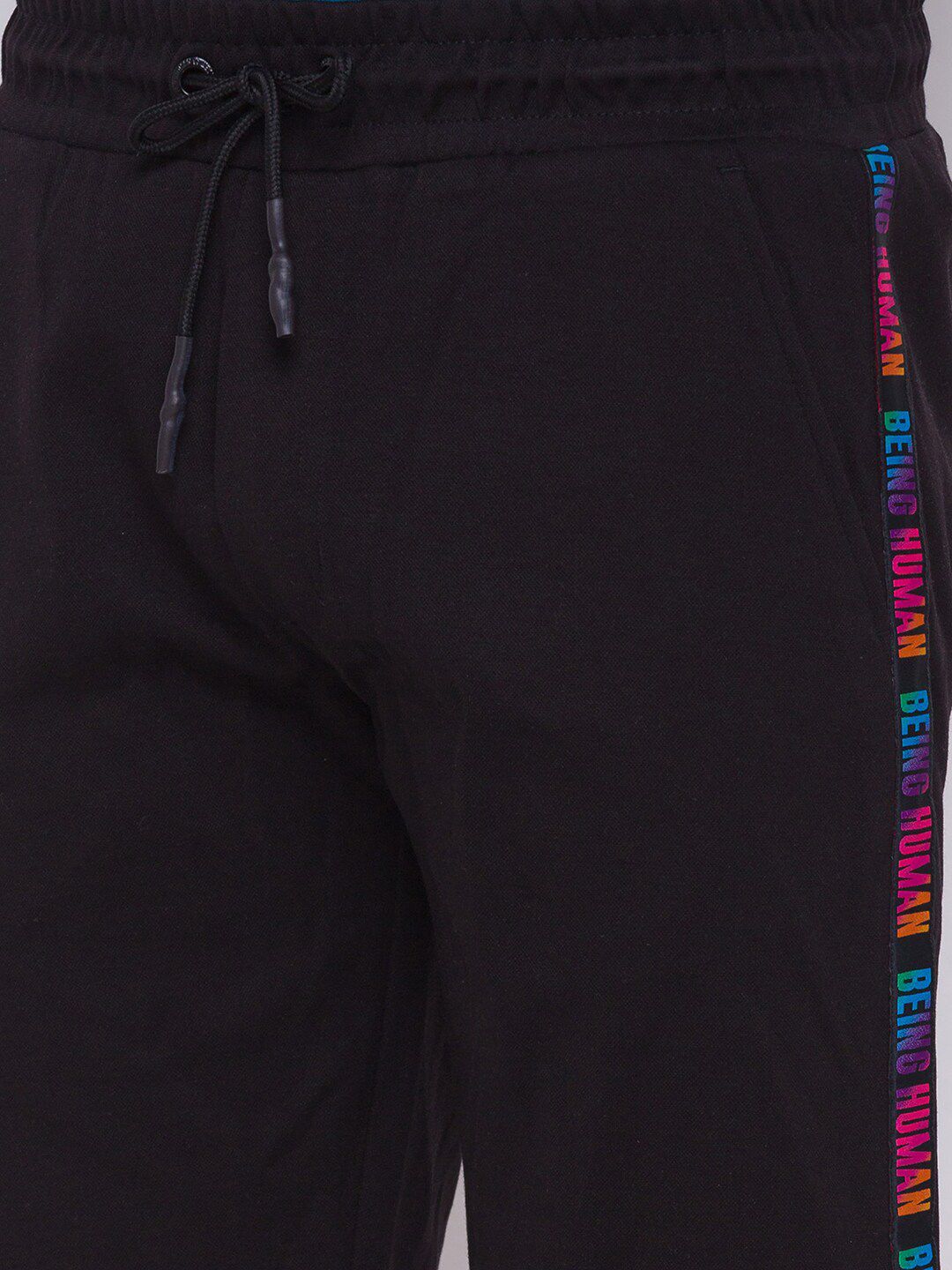 Being Human Men Black Sports Shorts