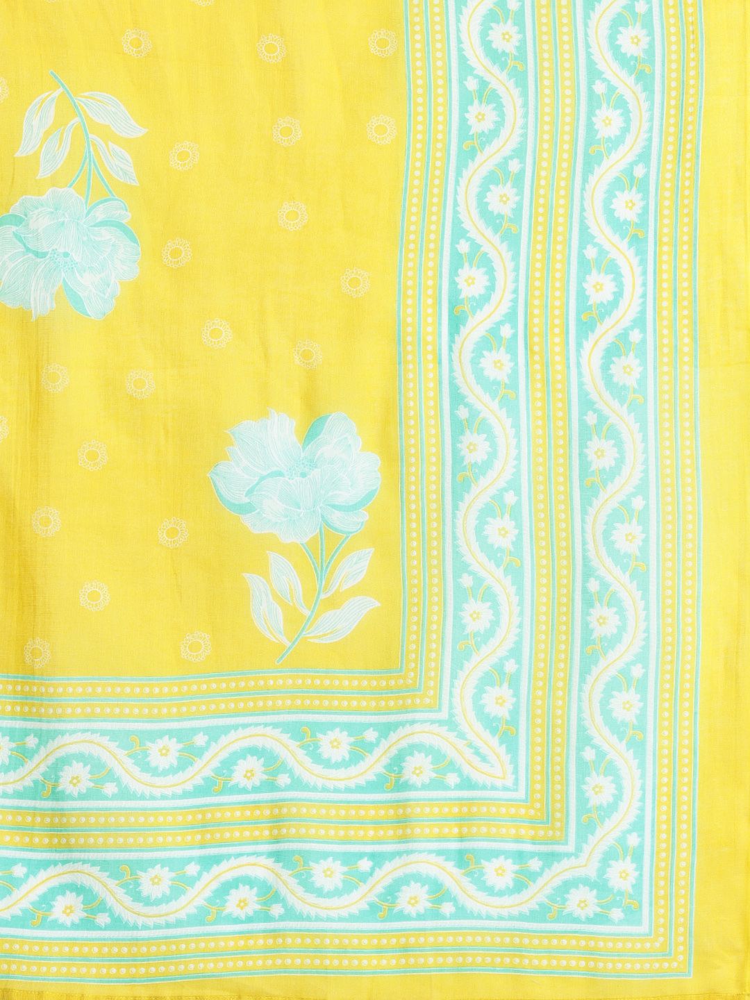 Indo Era Women Floral Printed Regular Pure Cotton Kurta with Trousers & With Dupatta