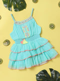 Nauti Nati Sea Green Georgette Dress