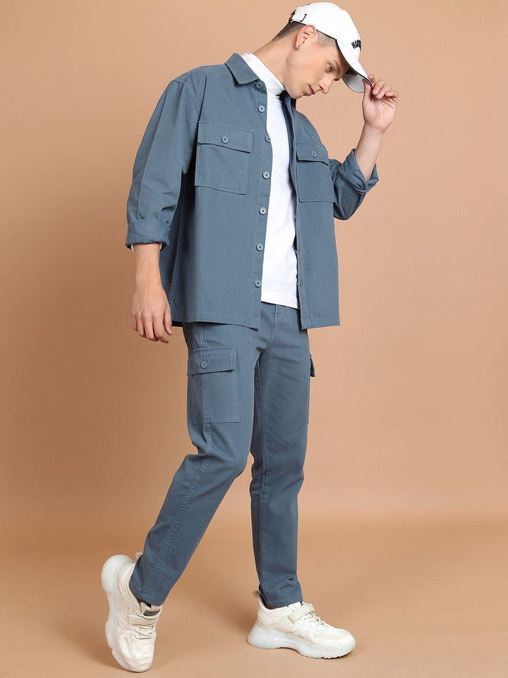 HIGHLANDER Men Tapered Fit Pure Cotton Cargo Trouser