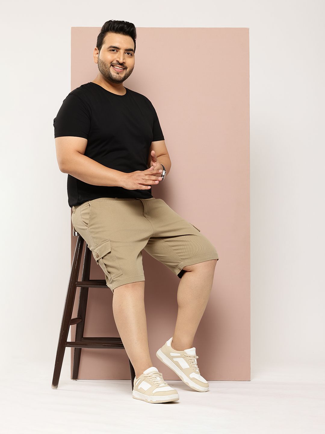 Thomas Scott Men Plus Size Cargo Shorts