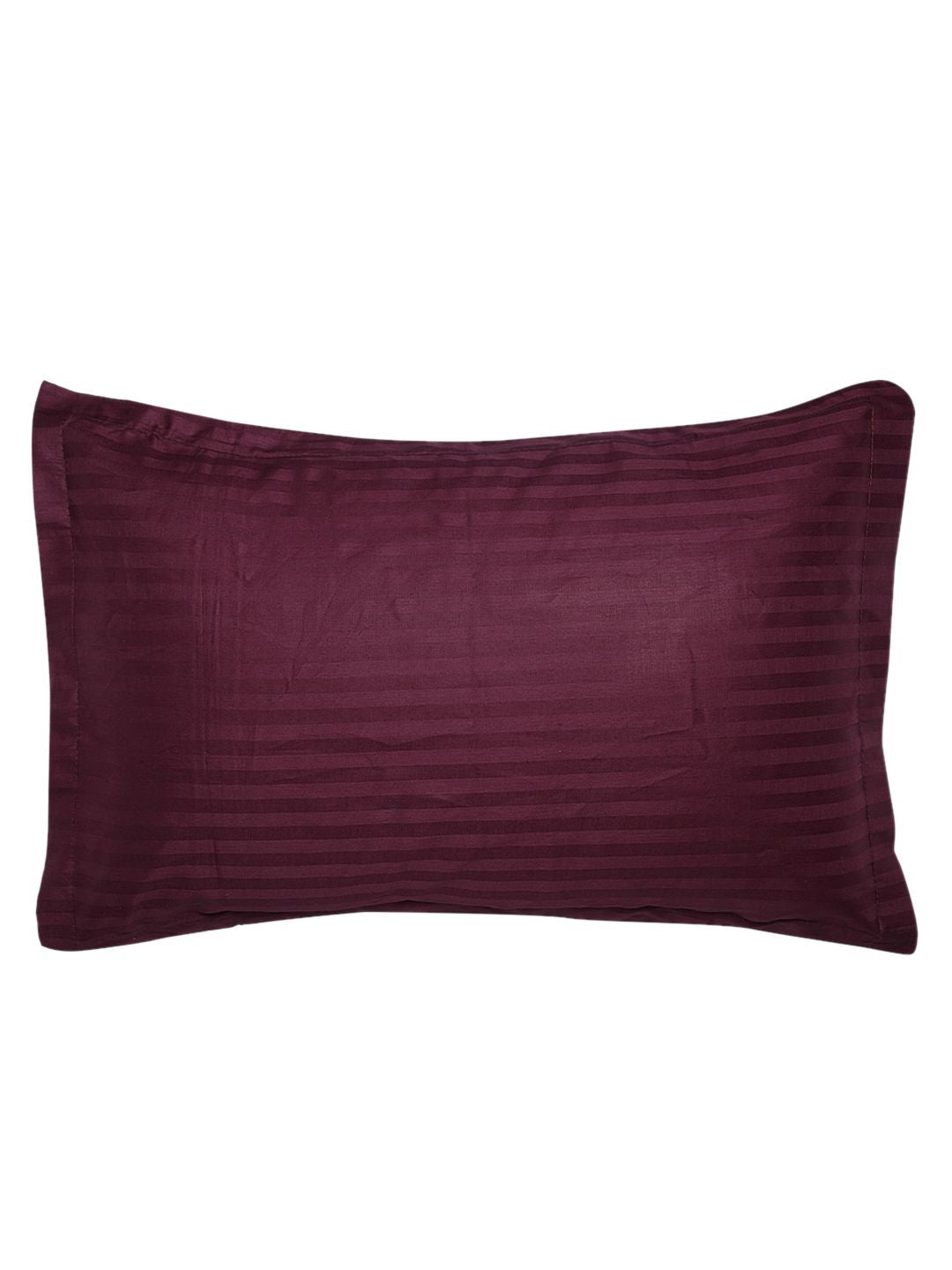 HOSTA HOMES Set of 2 Burgundy Striped Pillow Covers