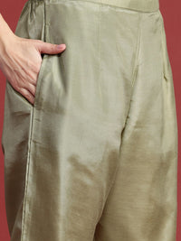 Indo Era Ethnic Motifs Embroidered Sequinned Liva Kurta With Trousers & Dupatta