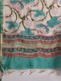 Libas Floral Printed Regular Beads and Stones Pure Cotton Kurta with Salwar & Dupatta