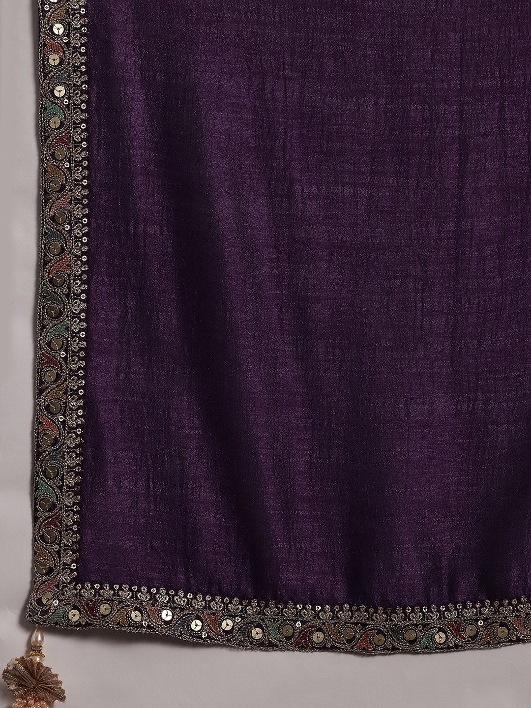Libas Ethnic Motifs Embroidered Sequinned Kurta With Palazzos & Dupatta