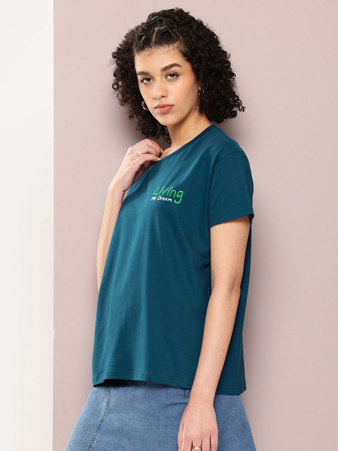 DILLINGER Women Typography Printed Boxy T-shirt