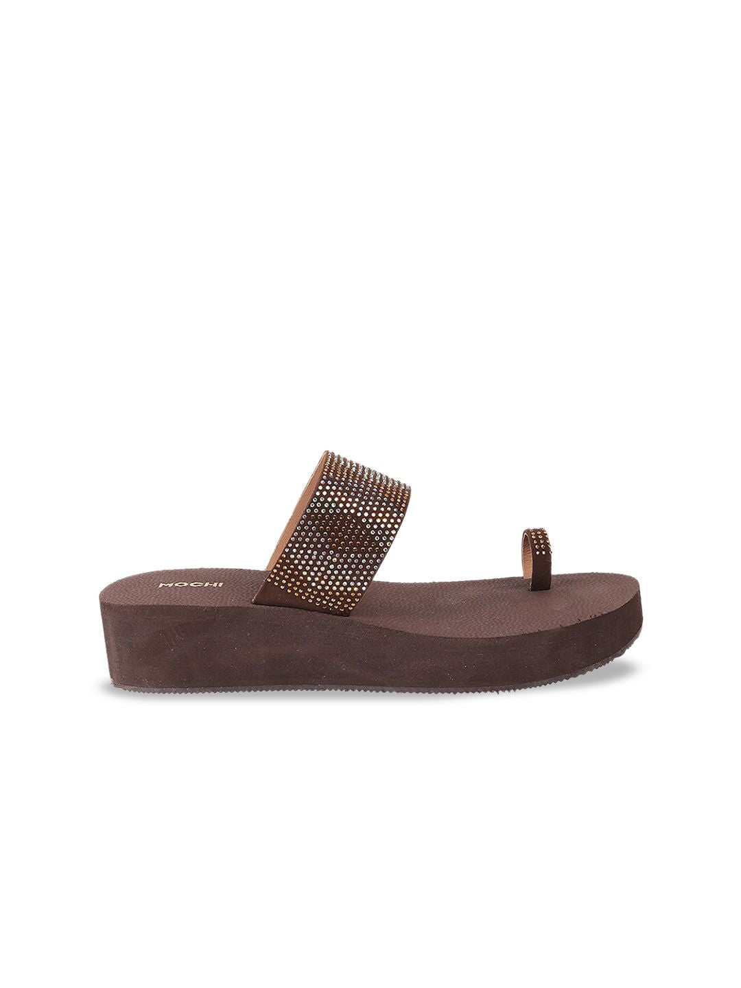 Mochi Embellished One Toe Flatform Heels