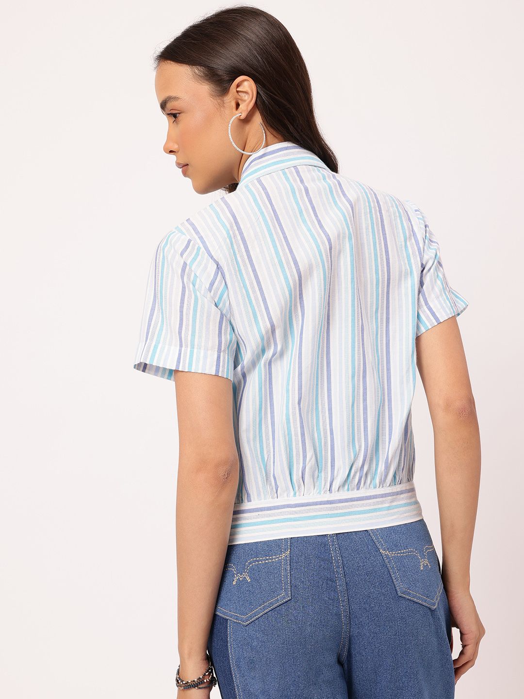 DressBerry Stripe Play Short Sleeve Shirt