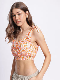 DressBerry Wildflower Fantasy Smocked Crop Top