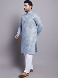 SOJANYA PLUS Ethnic Motifs Printed Regular Kurta With Pyjamas & With Printed Nehru Jacket