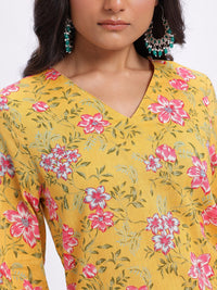 Anouk Women Indie Floral Pure Cotton Kurta with Trousers & Dupatta