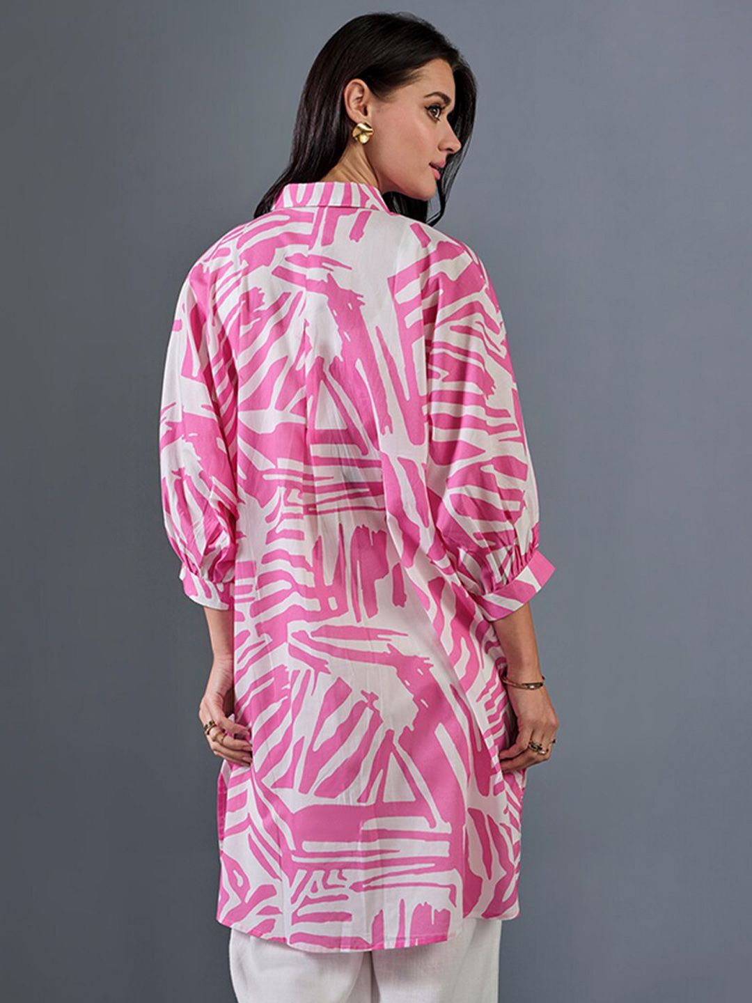 AND Floral Print Cotton Empire Top