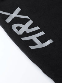 HRX by Hrithik Roshan Men Jet Black Solid Regular Fit Bio-Wash Lifestyle Joggers
