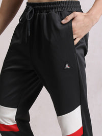 HIGHLANDER Men Colorblocked Mid-Rise Joggers Trousers
