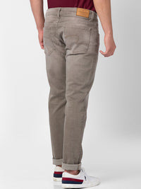 SPYKAR Men Olive Green Slim Fit Low-Rise Stretchable Cotton Jeans