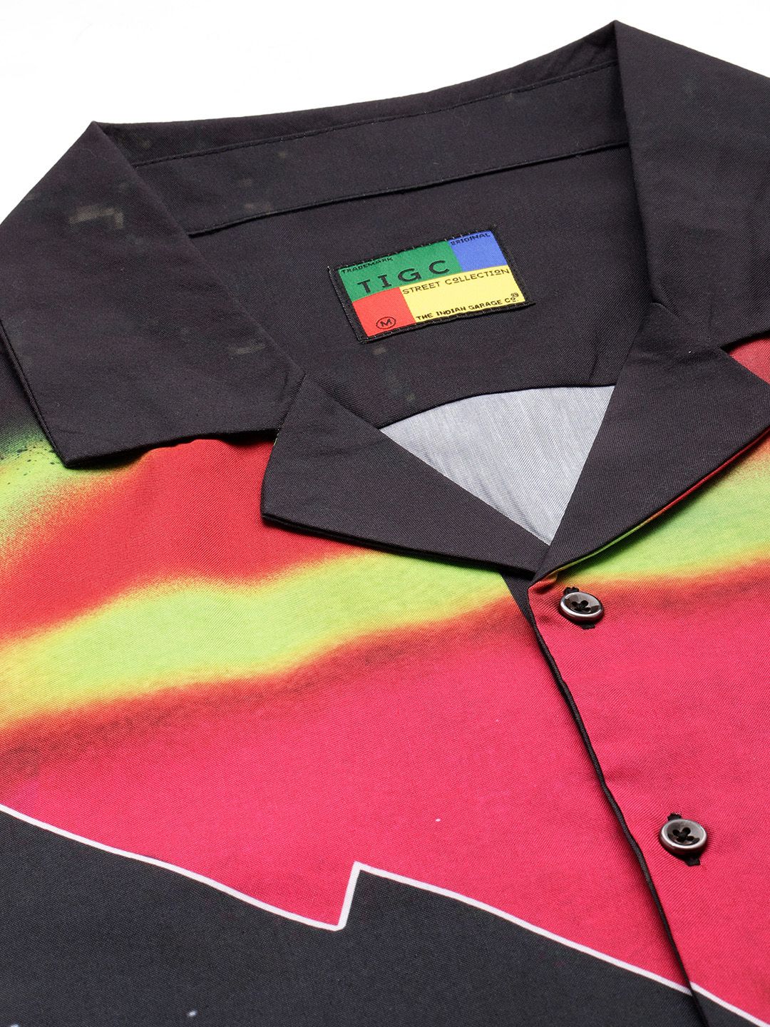 The Indian Garage Co Men Oversized Abstract Printed Resortwear Shirt
