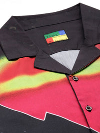 The Indian Garage Co Men Oversized Abstract Printed Resortwear Shirt