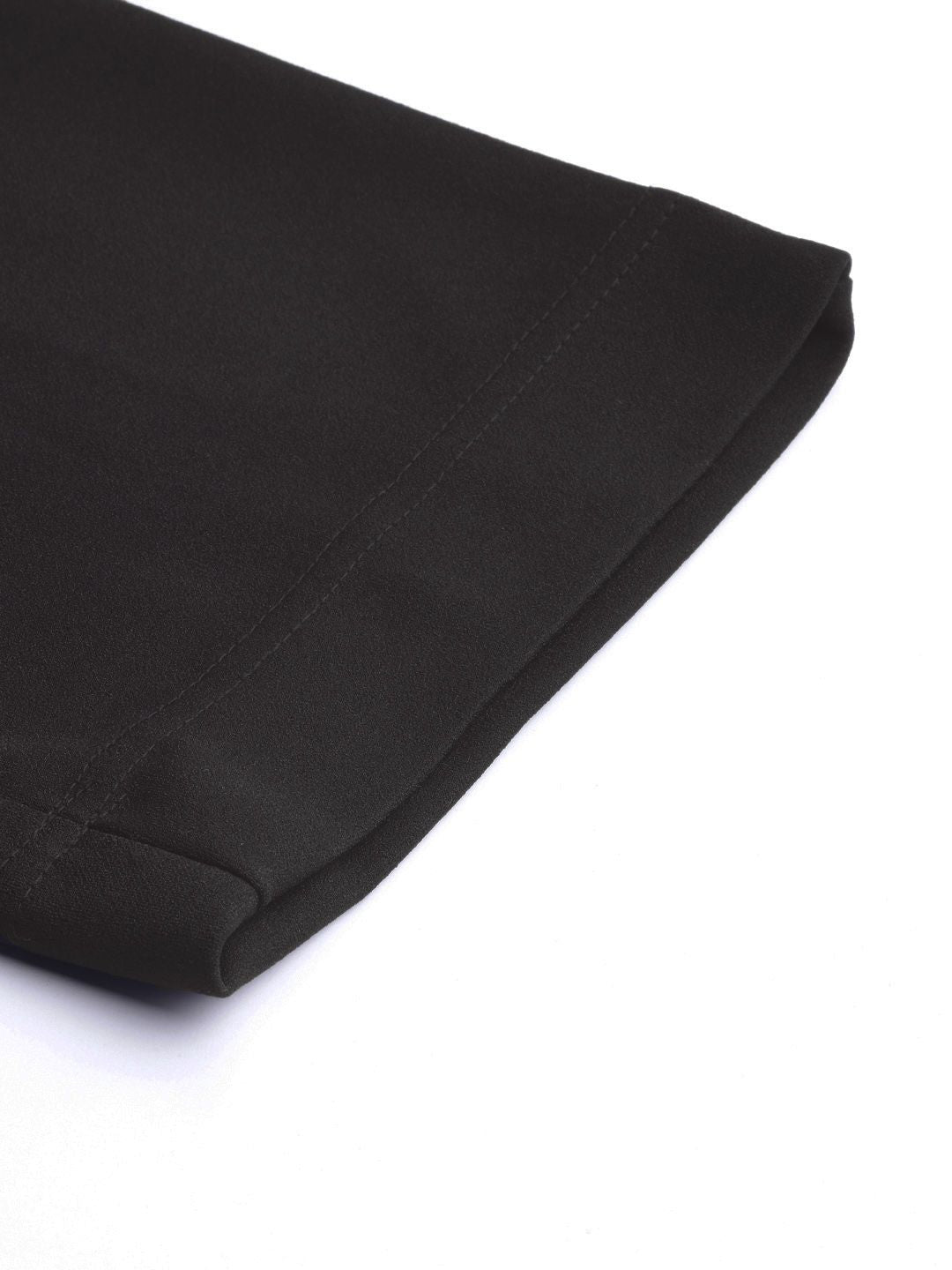 DressBerry Women Black Regular Mid-Rise Trousers
