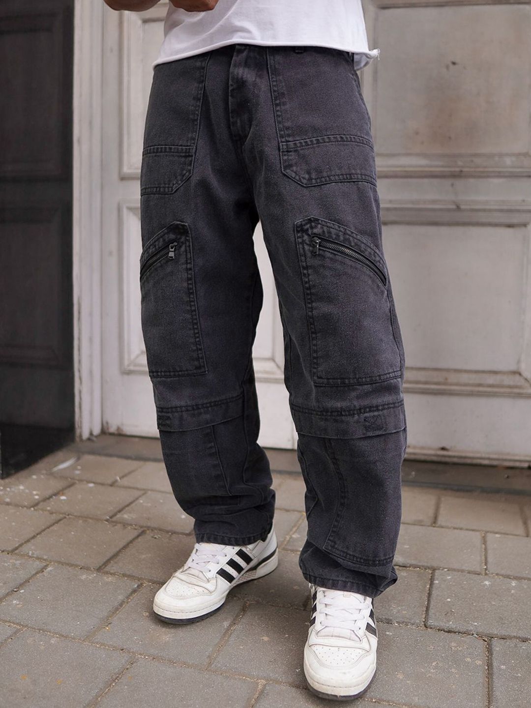 Powerlook Men Boyfriend Fit Cargo Jeans