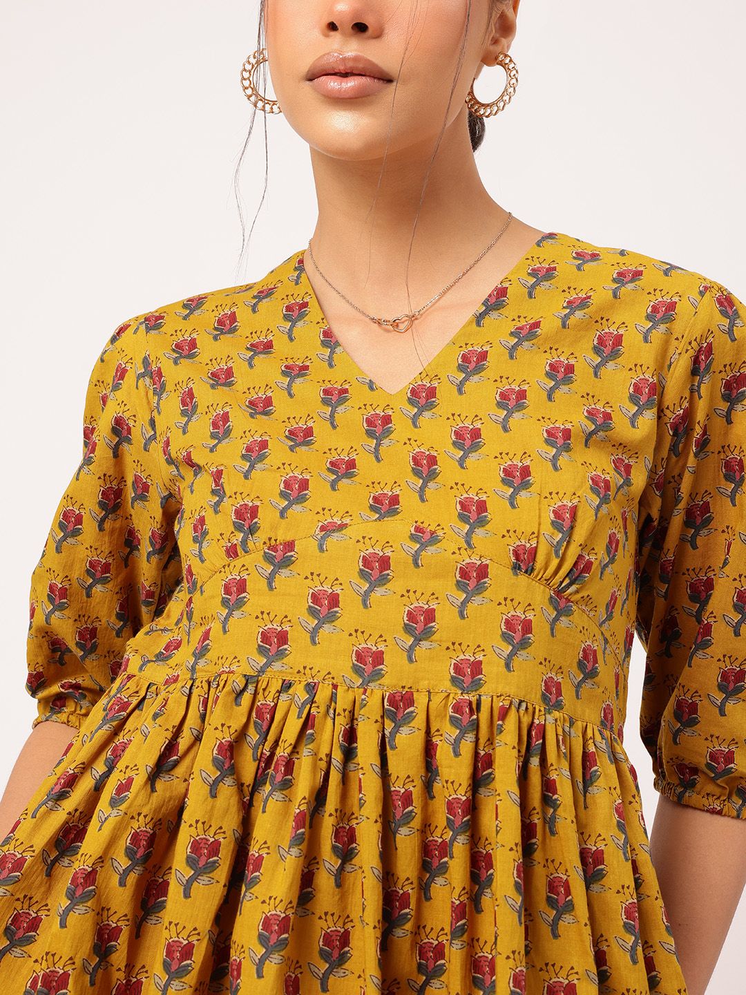 DressBerry Sunkissed Styles Floral Print A-Line Mini Dress