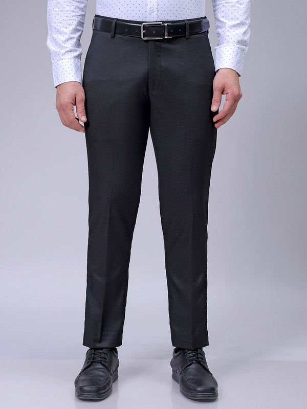 The Indian Garage Co. X Luxe Men Slim Fit  Checked Formal Trousers