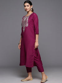 Varanga Paisley Zzari Embroidered Regular Kurta with Trousers & Dupatta
