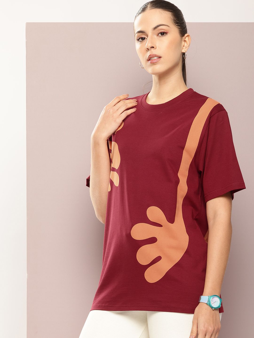 DILLINGER Printed Oversized Pure Cotton T-shirt
