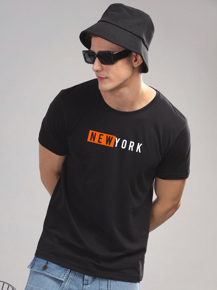 ADRO Men Typography Printed Raw Edge T-shirt