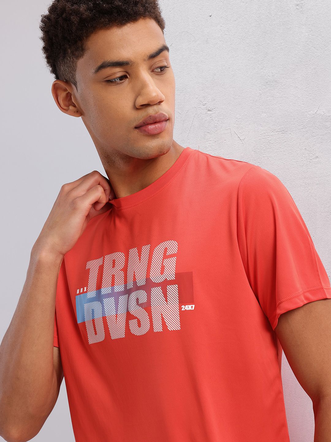 HRX by Hrithik Roshan Typography Printed Rapid-Dry Training T-shirt