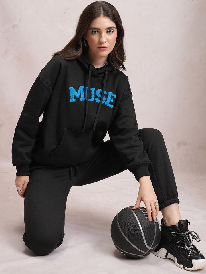 Tokyo Talkies Oversized Hooded Sweatshirt With Joggers Co-Ords
