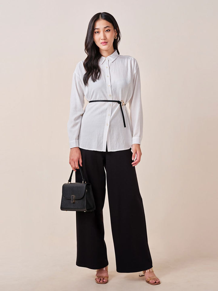 AND Solid Shirt Style Top