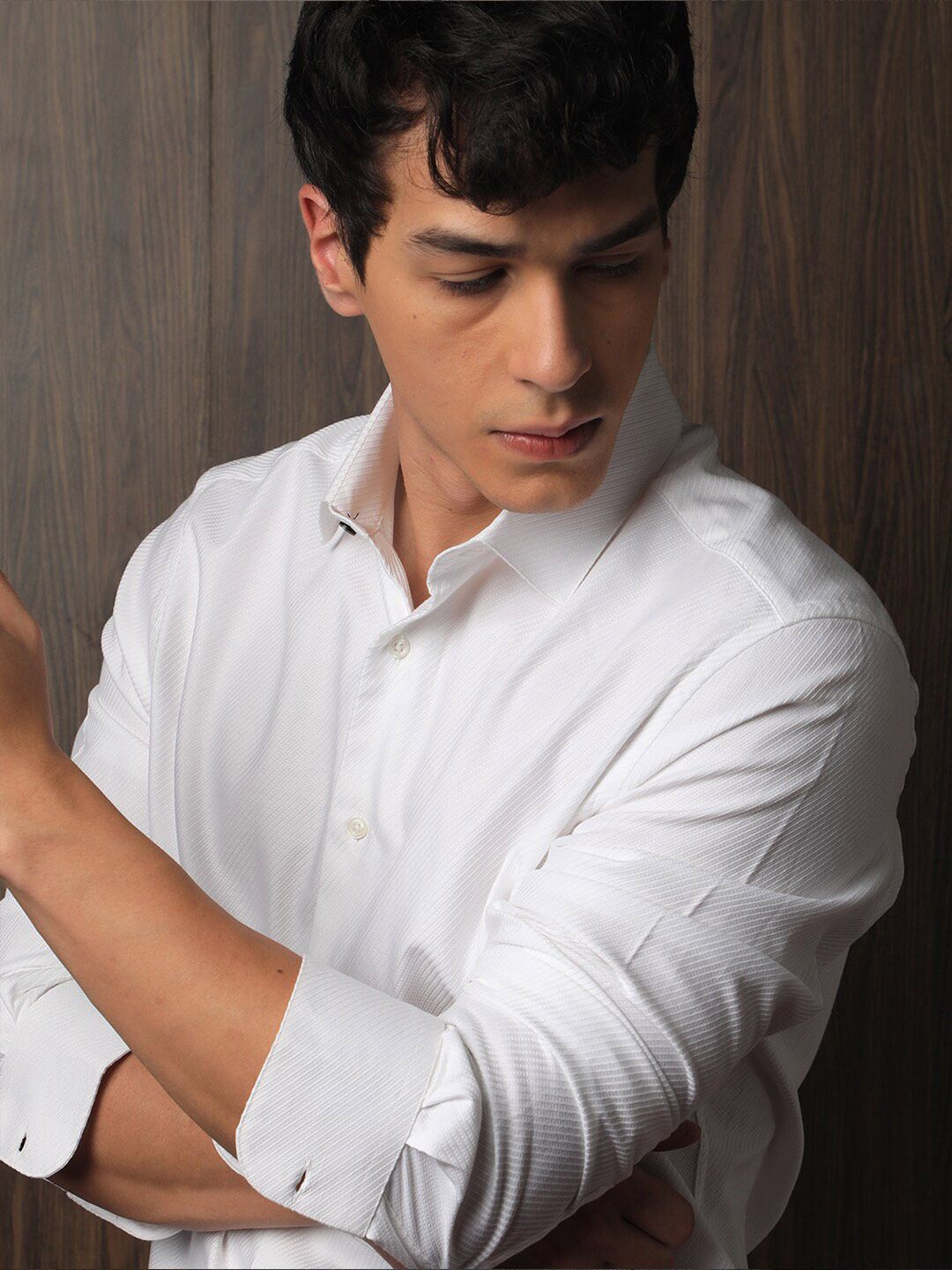 RARE RABBIT Men Hosa Slim Fit Opaque Cotton Shirt