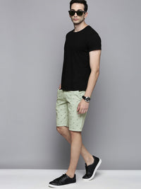 The Indian Garage Co Men Pure Cotton Printed Slim Fit Regular Shorts