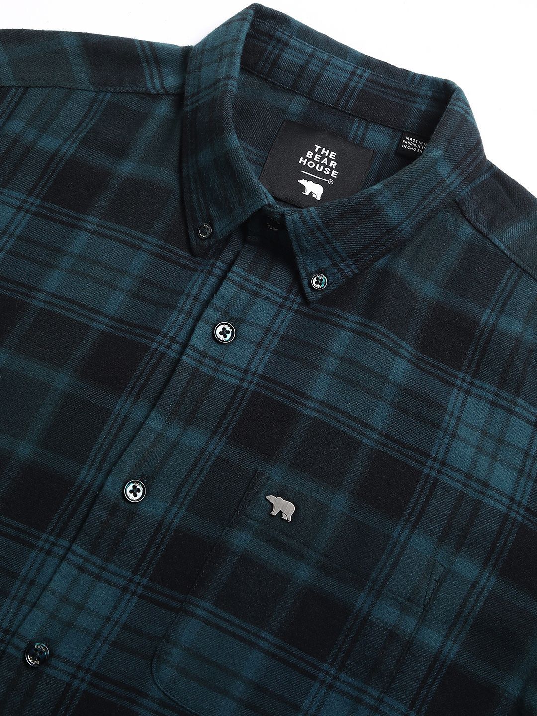THE BEAR HOUSE Men Slim Fit Tartan Checks Opaque Checked Casual Shirt
