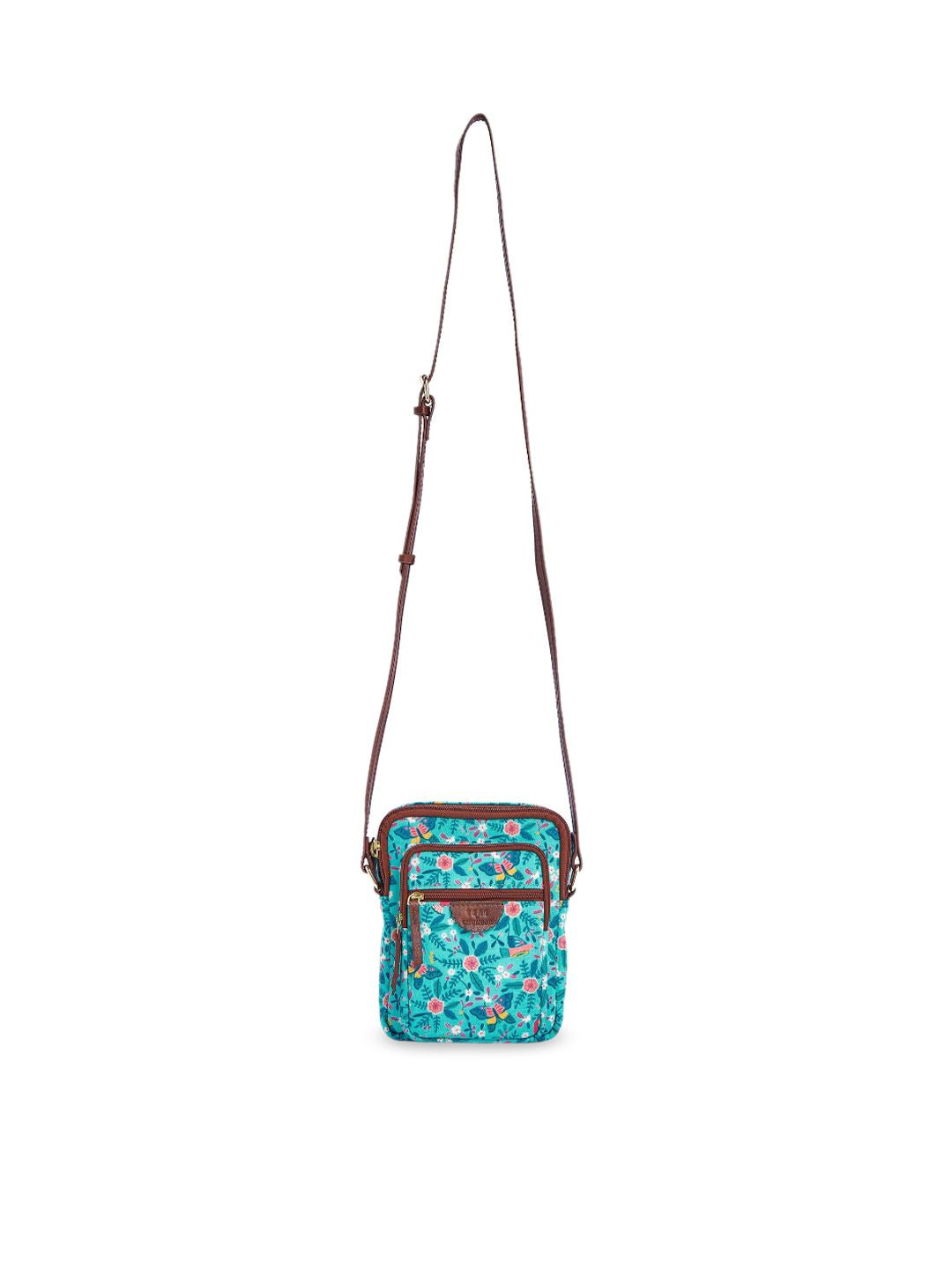 TEAL BY CHUMBAK Birds of Paradise Structured Sling Bag
