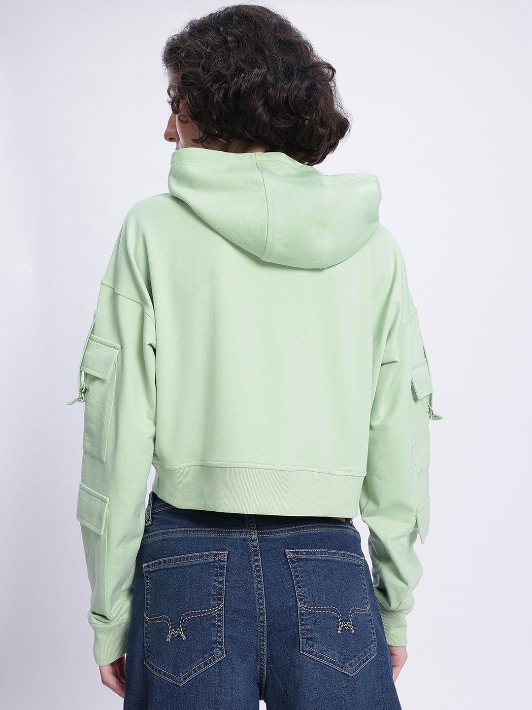 DressBerry Hooded Crop Sweatshirt