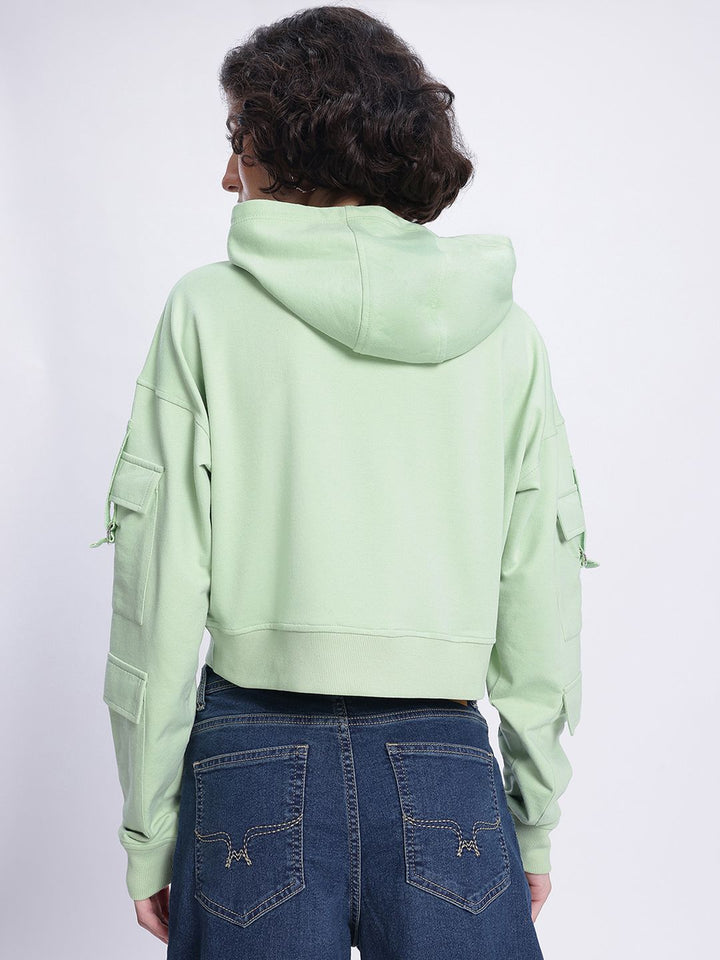 DressBerry Hooded Crop Sweatshirt