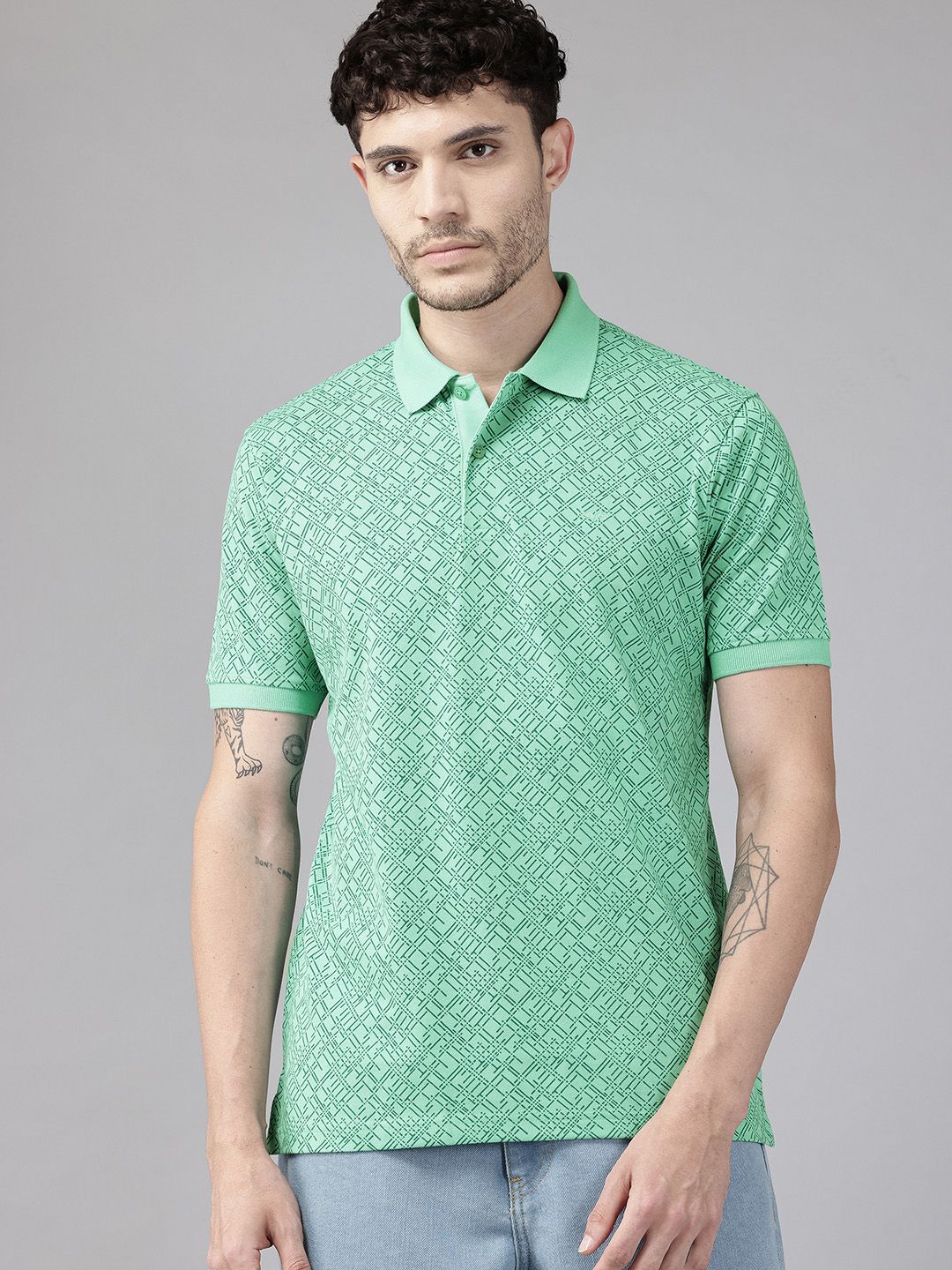Park Avenue Printed Polo Collar T-shirt