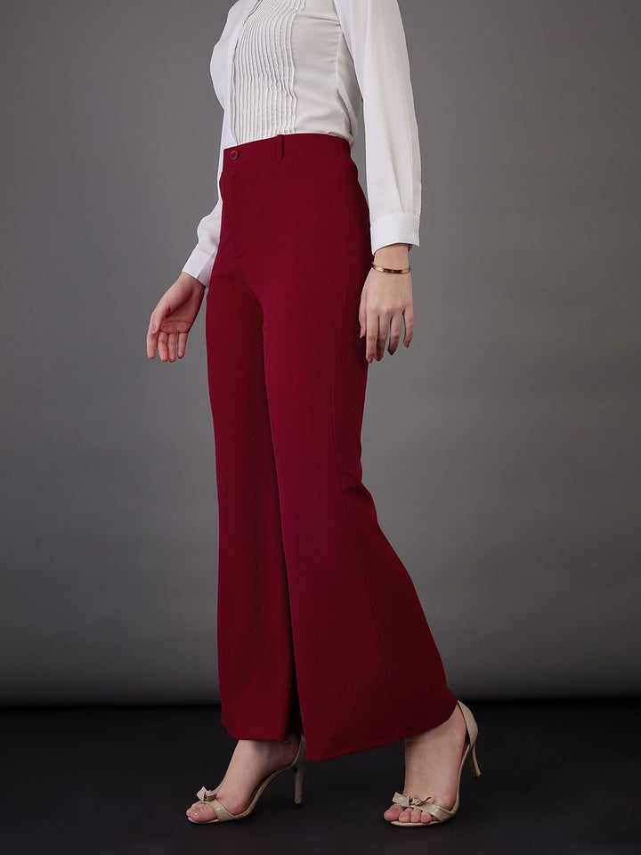 SASSAFRAS worklyf Women High-Rise Bootcut Trousers