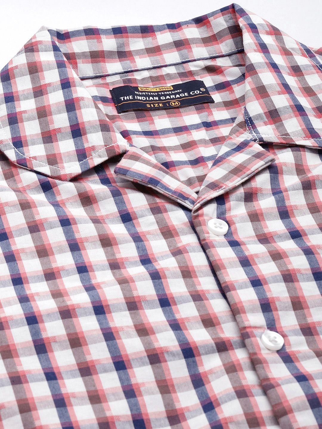 The Indian Garage Co Men Pure Cotton Checked Night suit