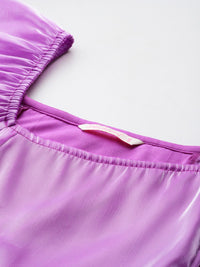 DressBerry Puff Sleeve A-Line Dress