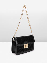 Lino Perros Floral Textured Structured Sling Bag