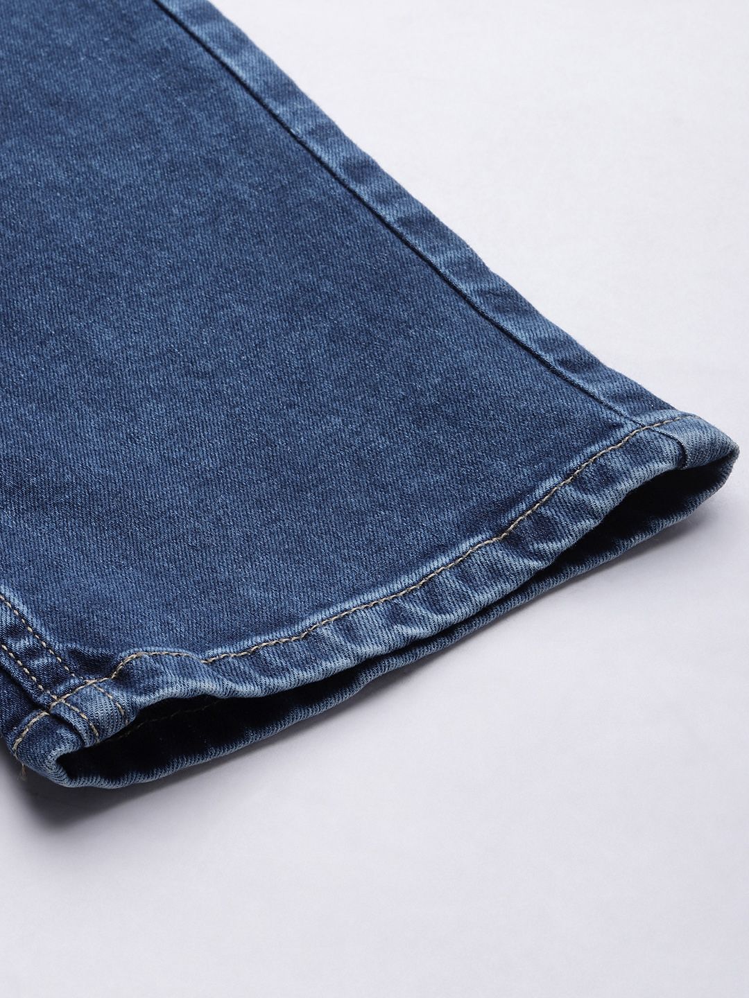 Spykar Men Blue Rovers Reguler Fit Mid-Rise Narrow Leg Heavy Fade Jeans Regingable